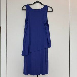 Lilla P - Asymmetrical Tank Dress - Cobalt Blue - Size L